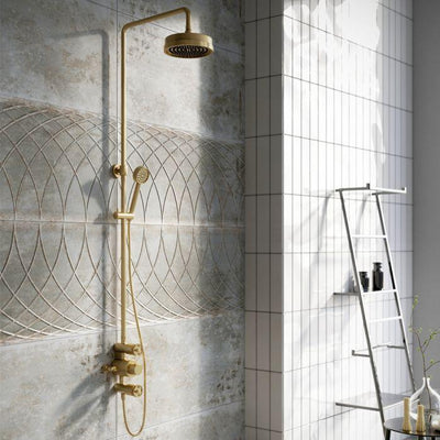 Alpha Exposed Valve Shower Pack – Brushed Gold