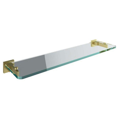 Maryland Brushed Gold Single Glass Shelf