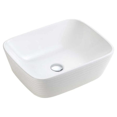 Blytheville Ribbed Countertop Ceramic Vanity Basin