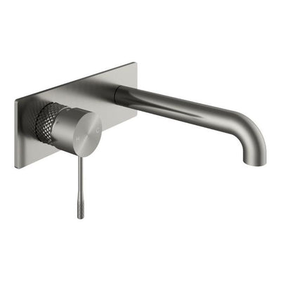 Chelsea Textured Wall Mounted Basin Tap - Gunmetal