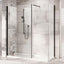 Clover Walk In Shower Enclosure Black- 1700 x 750mm