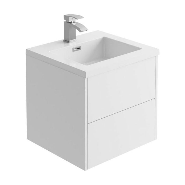 Deane 500mm Wall Hung Vanity Unit in Matt White | Interiors Home Stores