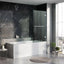 Evelyn Hinged Bath Screen with Towel Rail