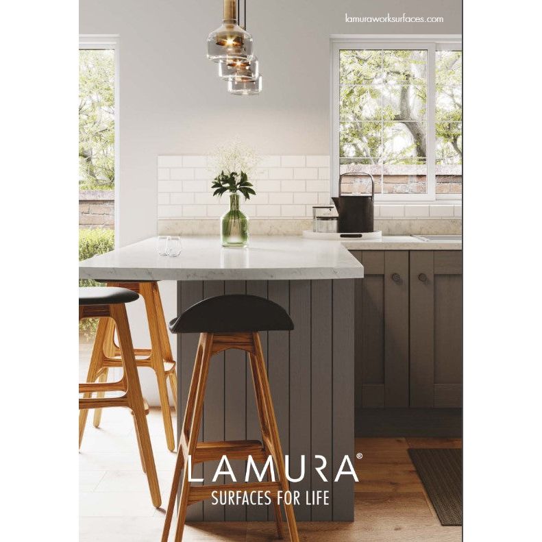 Lamura 40mm Black Veined Marble Laminate Worktops-Breakfast Bar-Splashback-Upstand