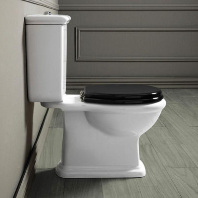 Laura Close Coupled Toilet inc Gloss Black seat