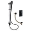 Liberty Square Double Outlet Valve with Slide Rail Kit and Bath Filler - Black