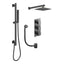 Liberty Square Triple Outlet Valve Shower Pack - Gunmetal