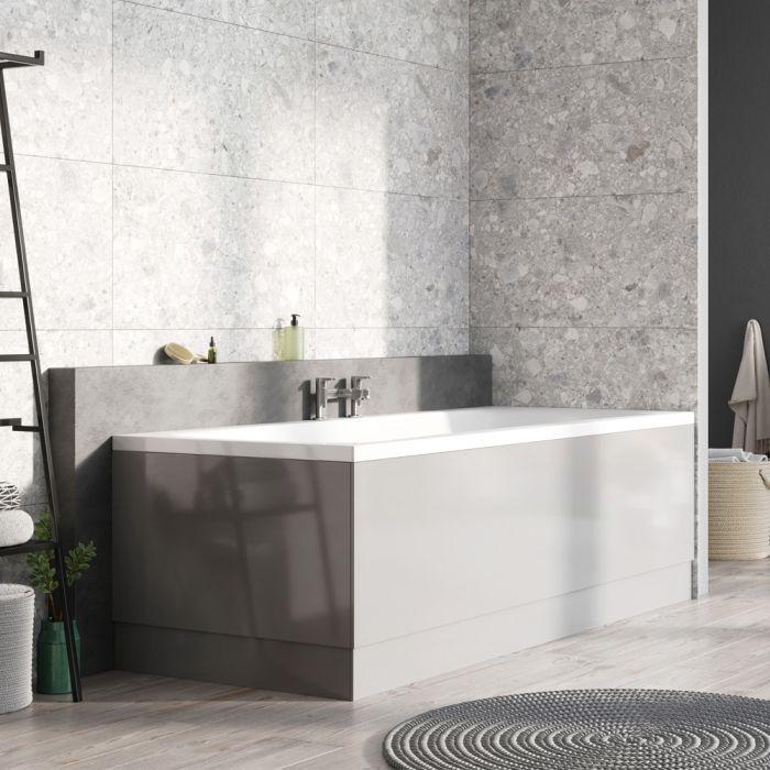 Light Grey Gloss Front Bath Panel - 1700mm-1750mm-1800mm