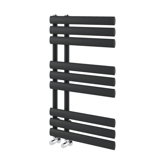Louisiana Black Designer Heated Towel Rail - 820x500mm