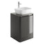 Lucy 650mm Floor Standing Vanity Unit in Titanium Grey with Grey Marble Worktop