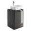 Lucy 650mm Floor Standing Vanity Unit in Titanium Grey with Italian Slate Worktop