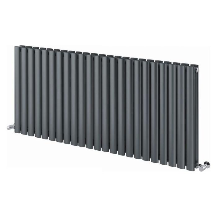 Minnesota Grey Double Horizontal Radiator - 600x1360mm – Interiors Home ...