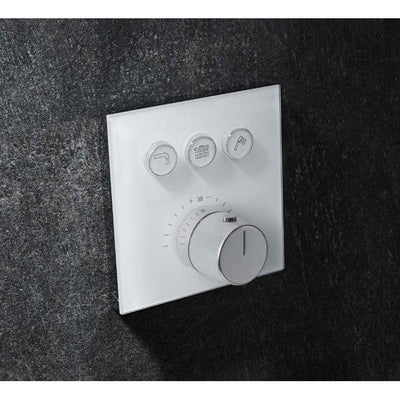 Monaco Triple Outlet Concealed Shower Valve - Glass Front