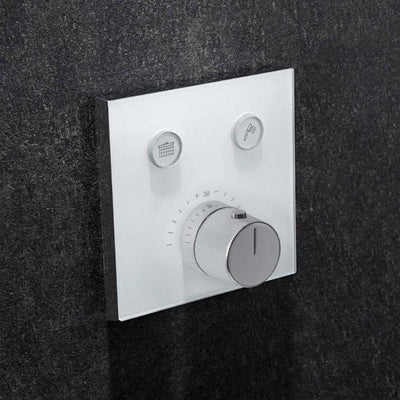 Monaco Dual Outlet Concealed Shower Valve - Glass Front