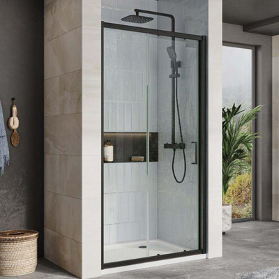 Murphy Black 1400mm Sliding Shower Door