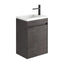 Oscar 545mm Wall Hung Cloakroom Vanity Unit with Resin Basin in Leached Oak