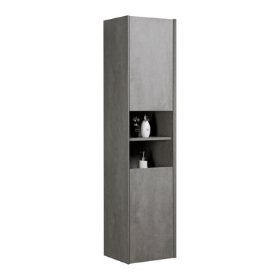 Oscar/Venice Concrete Wall Hung Tall Storage Cabinet