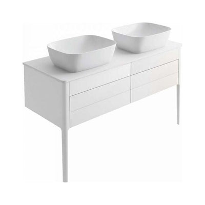 Sarah 1200mm Vanity Unit in Matt White inc worktop with no tap holes