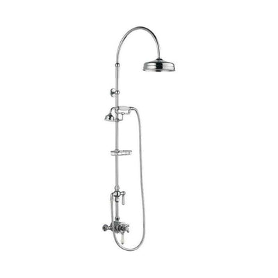 New York Dual Exposed Shower Valve With Grand Rigid Riser & Soap Basket