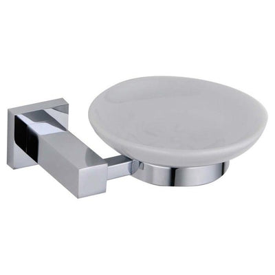 Maryland Ceramic Soap Dish and Chrome Holder