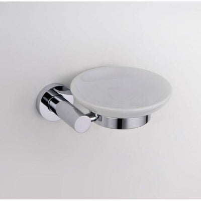 Ohio Ceramic Soap Dish and Chrome Holder