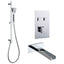 Style Double Outlet Concealed Valve with Square Slide Rail Kit & Bath Spout