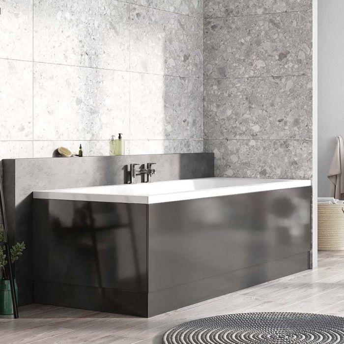 Titanium Grey Gloss End Bath Panel - 800mm - Interiors Home Stores