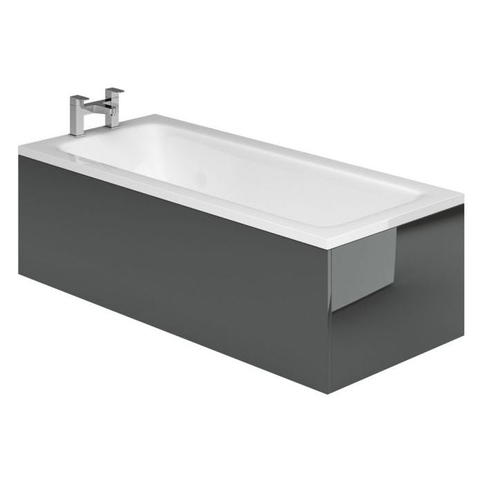 Veto Anthracite Grey Gloss Front Bath Panel – 1800mm - Interiors Home Stores