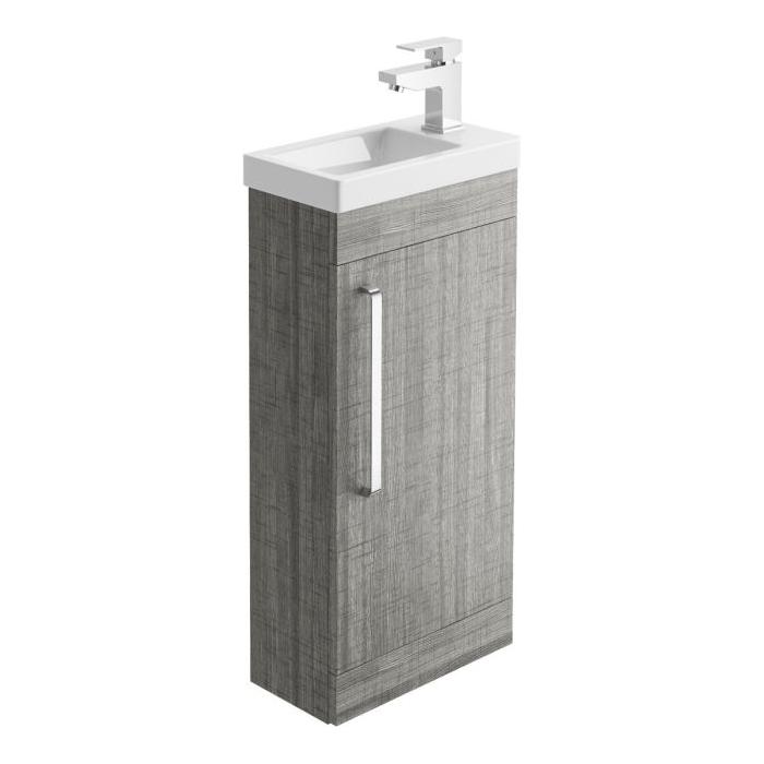 Veto Grey Ash Floorstanding Vanity Unit & Ceramic Basin - Interiors Home Stores
